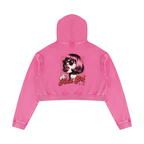 Feral Girl Retro Women’s Mineral Washed Crop Top Hoodie