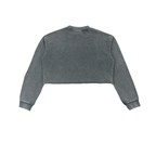 Smoke Show Cropped Sweatshirt – Red Lips Raw Edge Crop Top