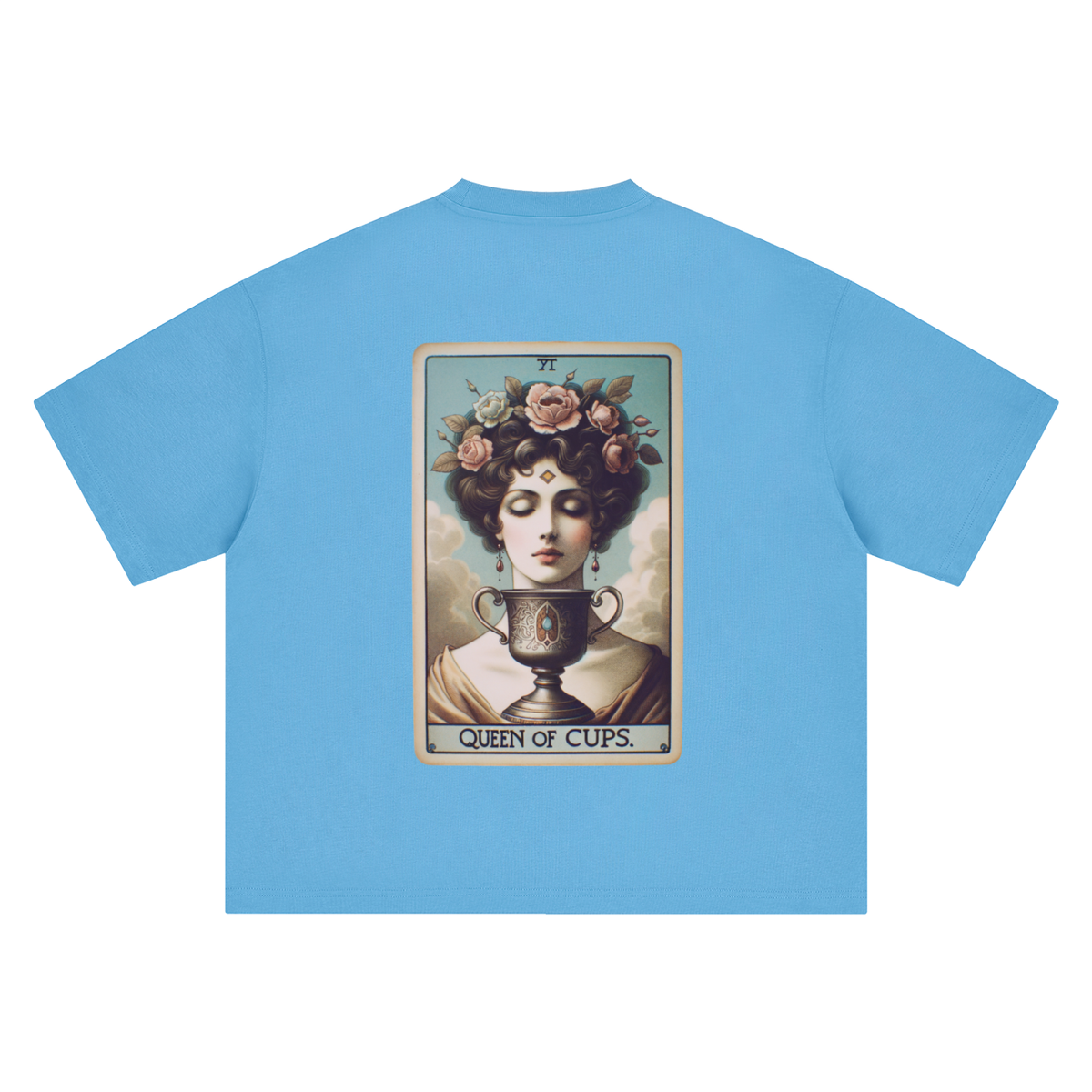 Queen of Cups Tarot Boxy Oversized T-Shirt 100% Cotton