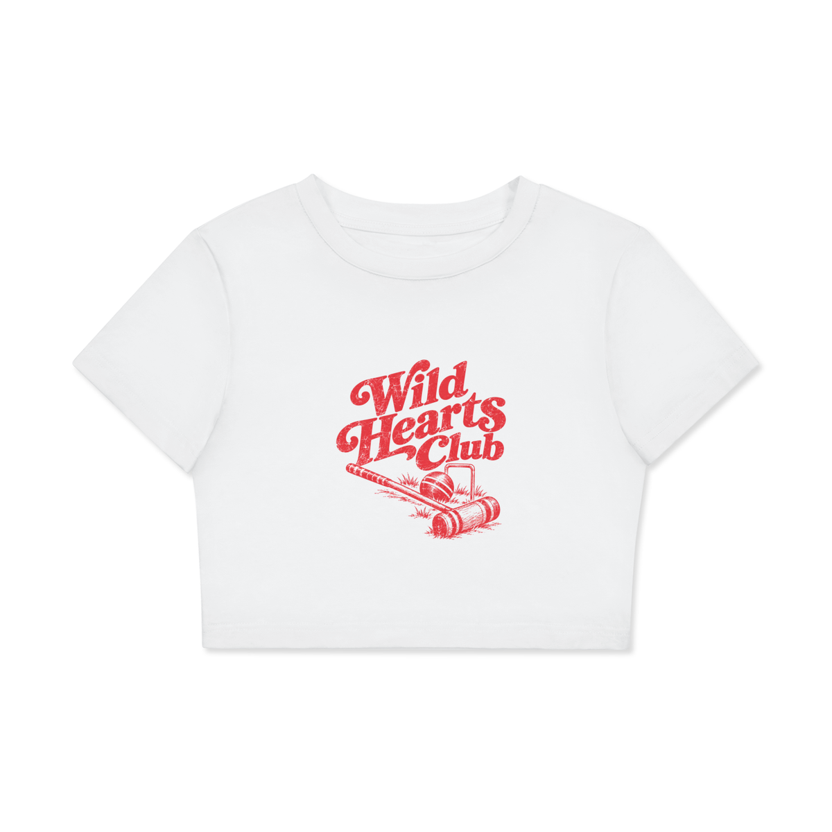 Wild Hearts Club Fitted Cotton Crop Top T-Shirt