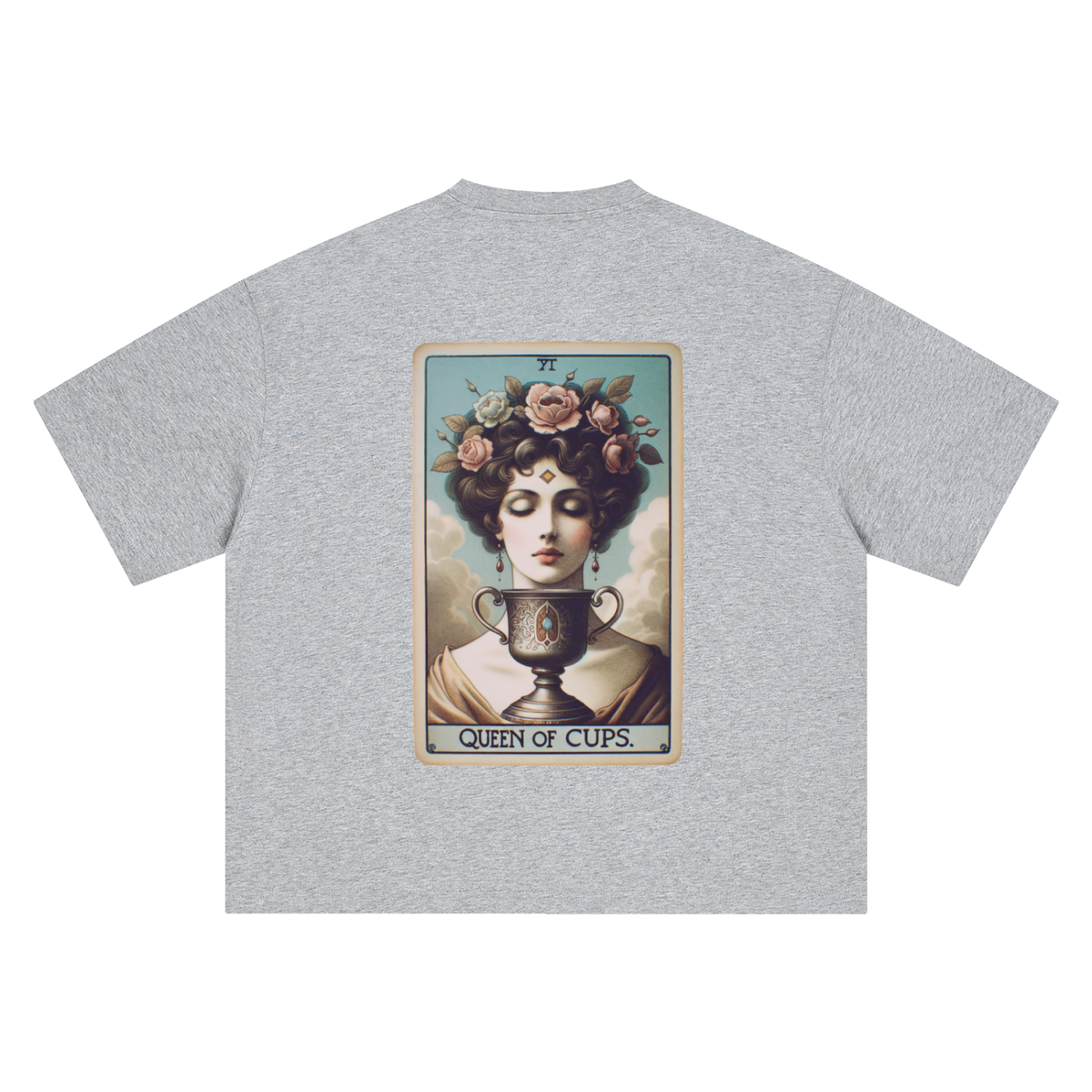 Queen of Cups Tarot Boxy Oversized T-Shirt 100% Cotton