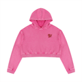 Feral Girl Retro Women’s Mineral Washed Crop Top Hoodie