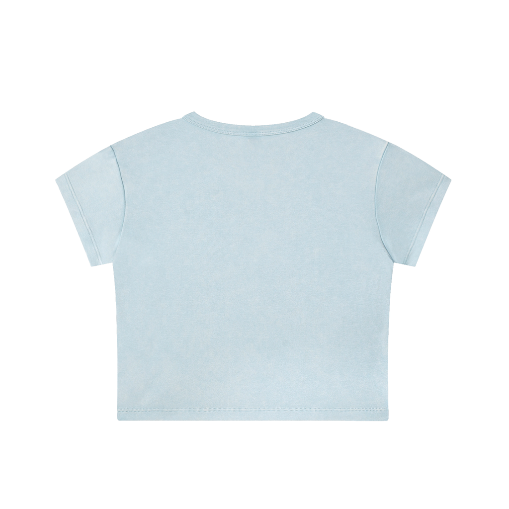 Smiley Face Washed Crop Top