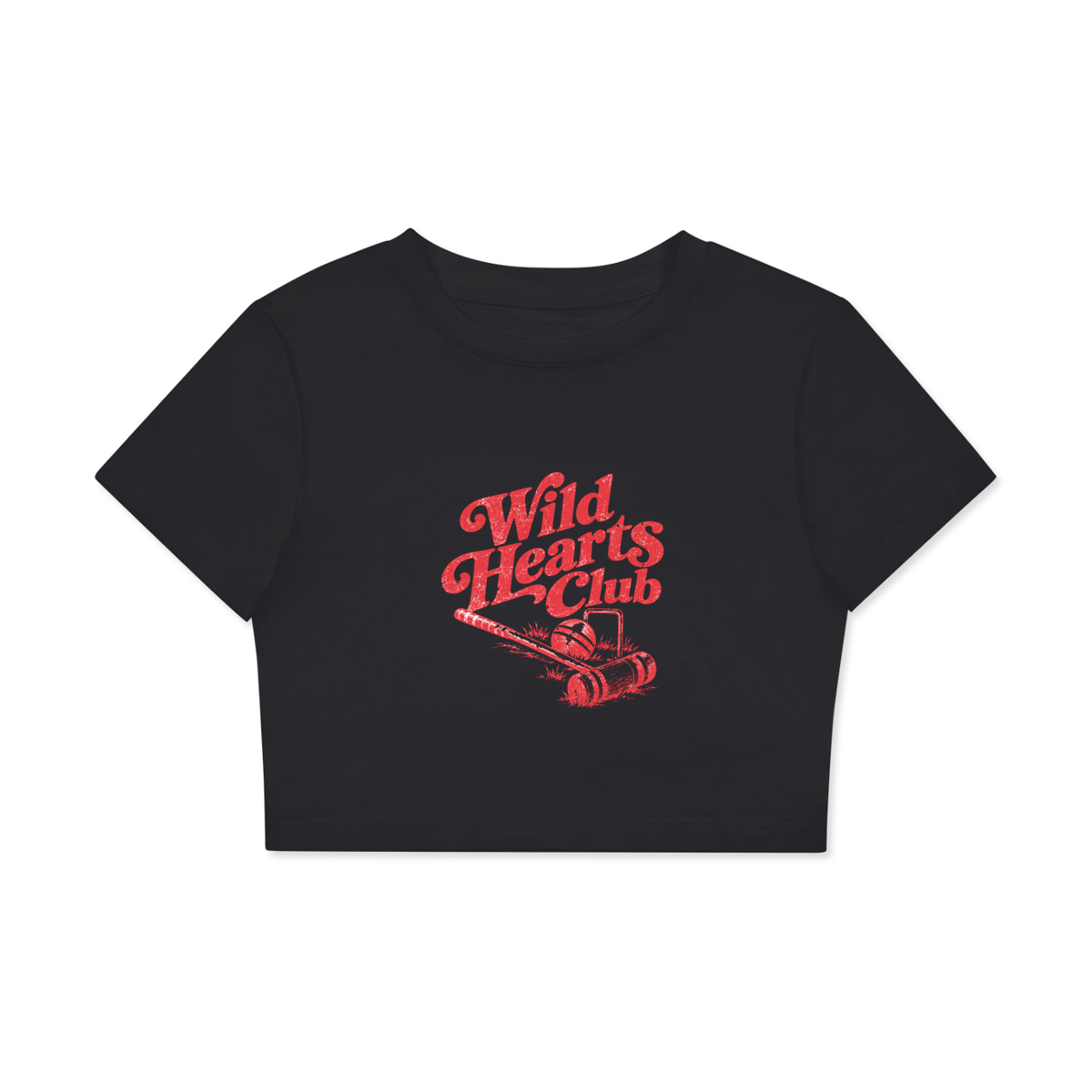 Wild Hearts Club Fitted Cotton Crop Top T-Shirt