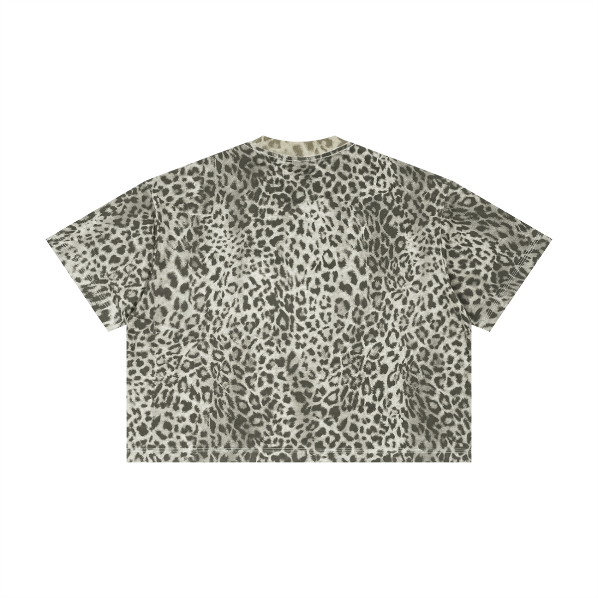 Unisex Leopard Starry Smiley Face Boxy T-Shirt