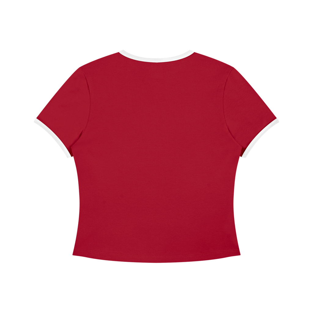 Foxy Ladies Club Retro Women’s Color Block Crop T-Shirt