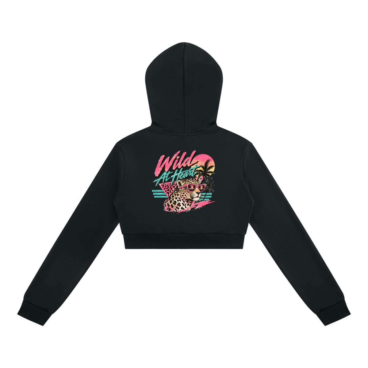 Wild At Heart Women's Cropped Full Zip Hoodie