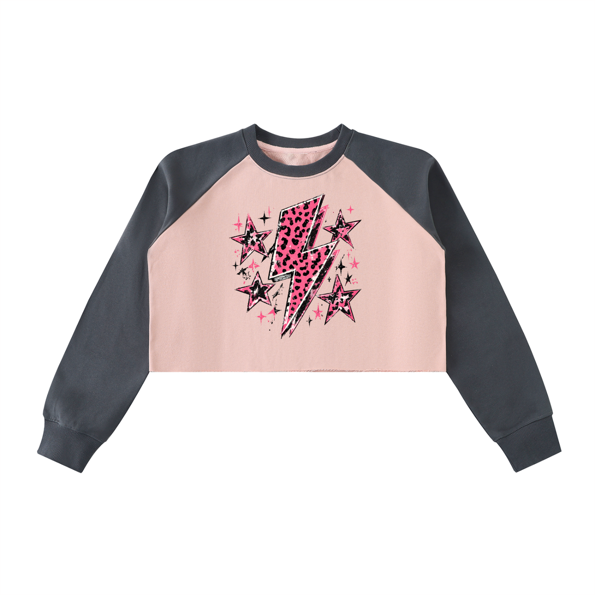 Lightning Bolt Babe Retro Crop Sweatshirt