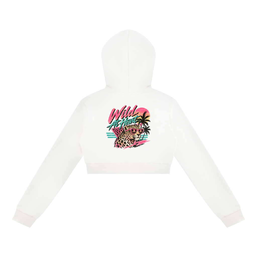 Wild At Heart Women's Cropped Full Zip Hoodie