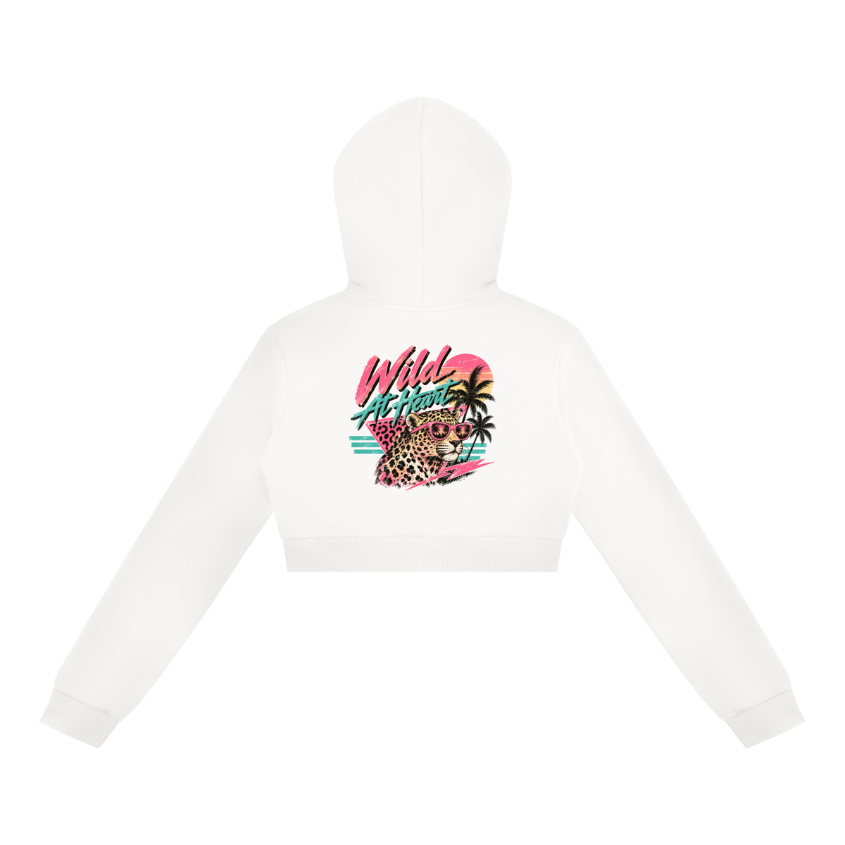 Wild At Heart Women's Cropped Full Zip Hoodie