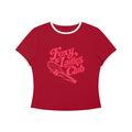 Foxy Ladies Club Retro Women’s Color Block Crop T-Shirt