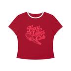 Foxy Ladies Club Retro Women’s Color Block Crop T-Shirt