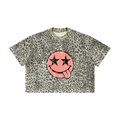 Unisex Leopard Starry Smiley Face Boxy T-Shirt