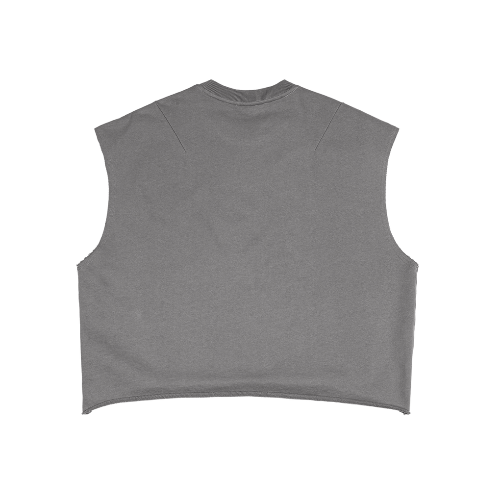 Smiley Star Face French Terry Boxy Tank Top