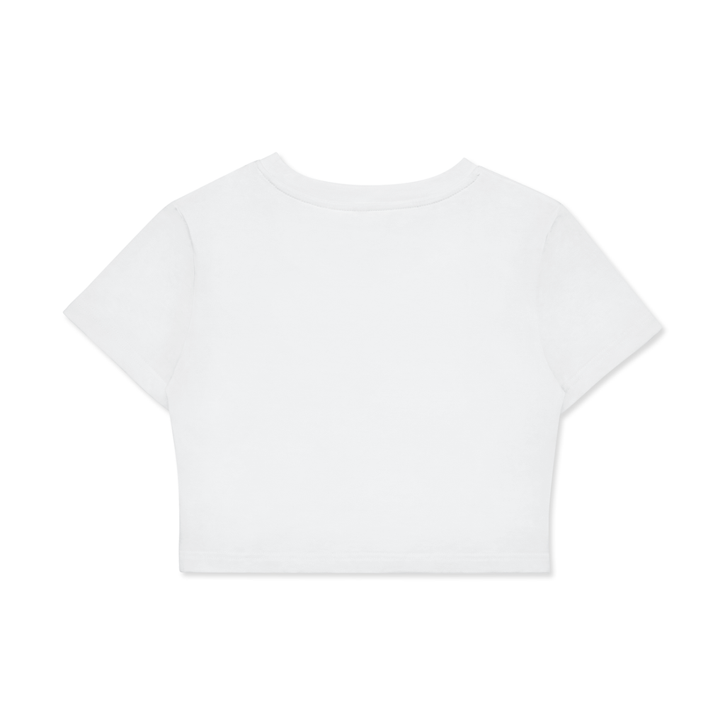Hot Lips Fitted Crop Top Cotton T-Shirt