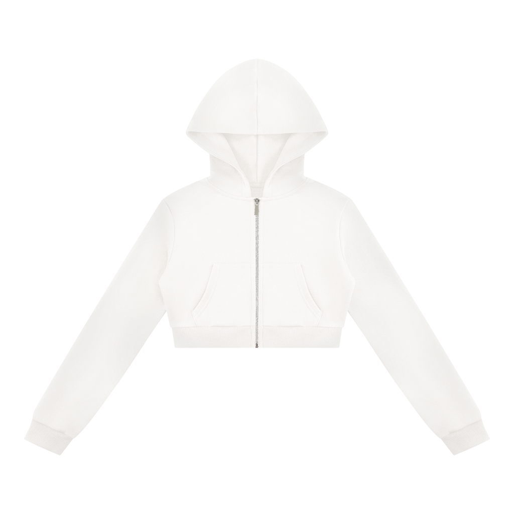 Wild At Heart Women's Cropped Full Zip Hoodie