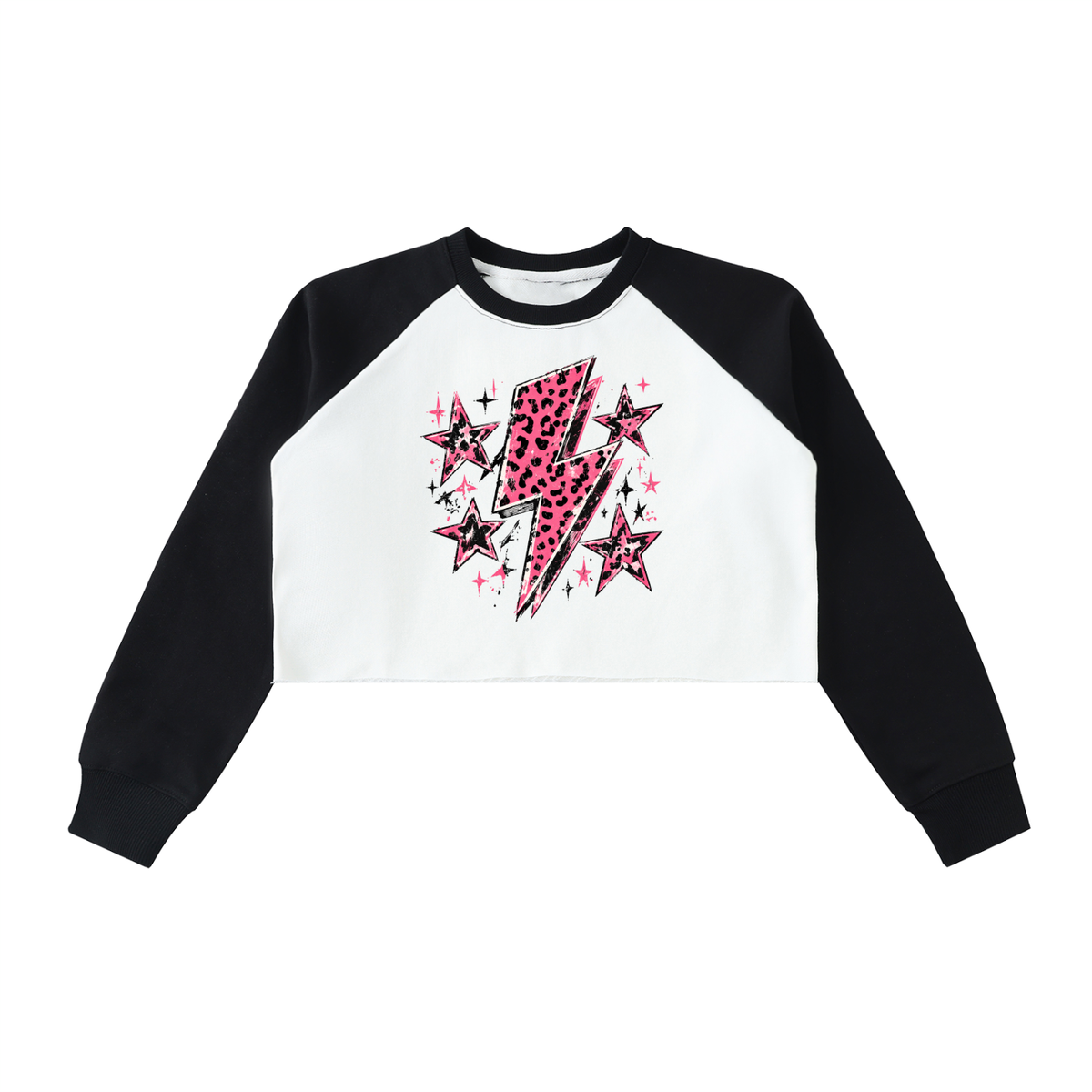 Lightning Bolt Babe Retro Crop Sweatshirt