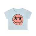 Smiley Face Washed Crop Top